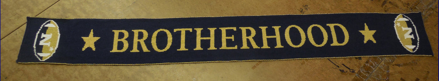 Navy Brotherhood Football Scarf 9 x 60
