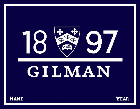 NEW GILMAN 1897 Shield Name & Year 50 x 60