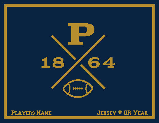 Peddie Football Blanket Customized Name & Number 60 x 50