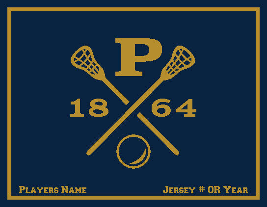 Peddie Lacrosse Blanket Customized Name & Number 60 x 50