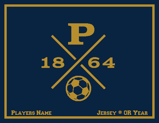 Peddie Soccer Blanket Customized Name & Number 60 x 50