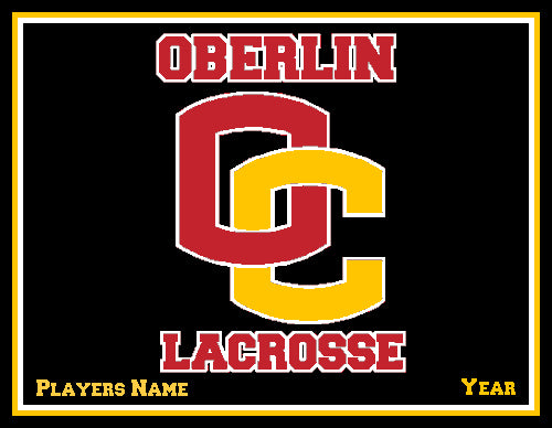 Custom Oberlin Lacrosse Name & Year 60 x 50