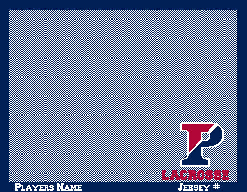 PENN Herringbone Lacrosse Customized Name and Number 60 x 50