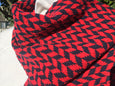 Navy & Red Chevron Scarf