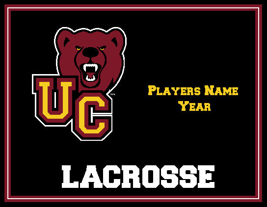 Custom Ursinus Lacrosse Name and Year 60 x 50