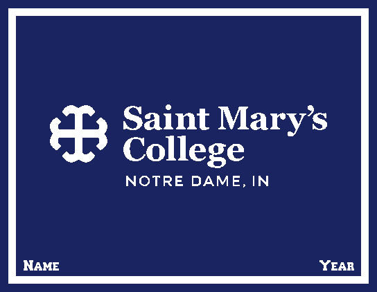 St. Mary's College Notre Dame, IN Navy base customized with Name and Year   60 x 50