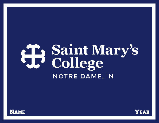 St. Mary's College Notre Dame, IN Navy base customized with Name and Year 60 x 50