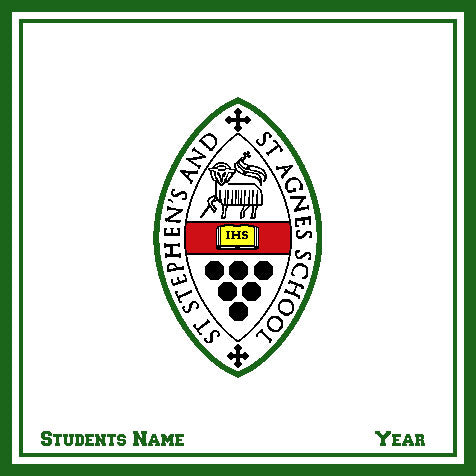 St. Stephen & St. Agnes School Natural Base Seal with Name and Year