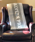 Malvern Prep Herringbone Stripe 60 x 50 Aluminum and White