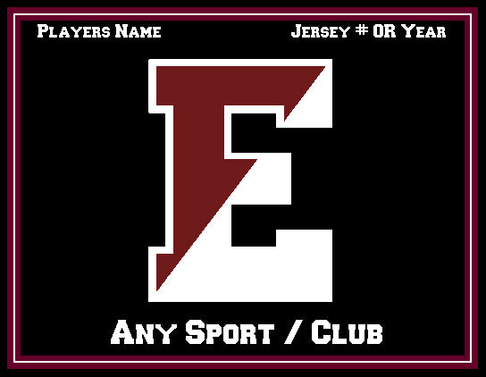 Episcopal High School Any Sport Club Customized with your Sport/Club Name, # OR Year 60 x 50