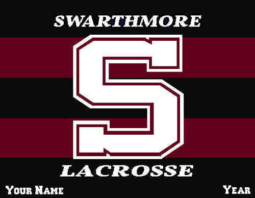 Swarthmore Men's Striped Lacrosse Name & Year