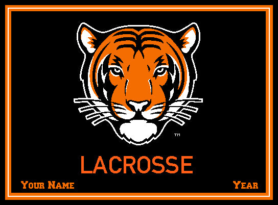 Custom Princeton Tiger Lacrosse Name and Year 60 x 50