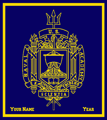 USNA Trident Name and Year 50 x 60 Customized with Name and Company