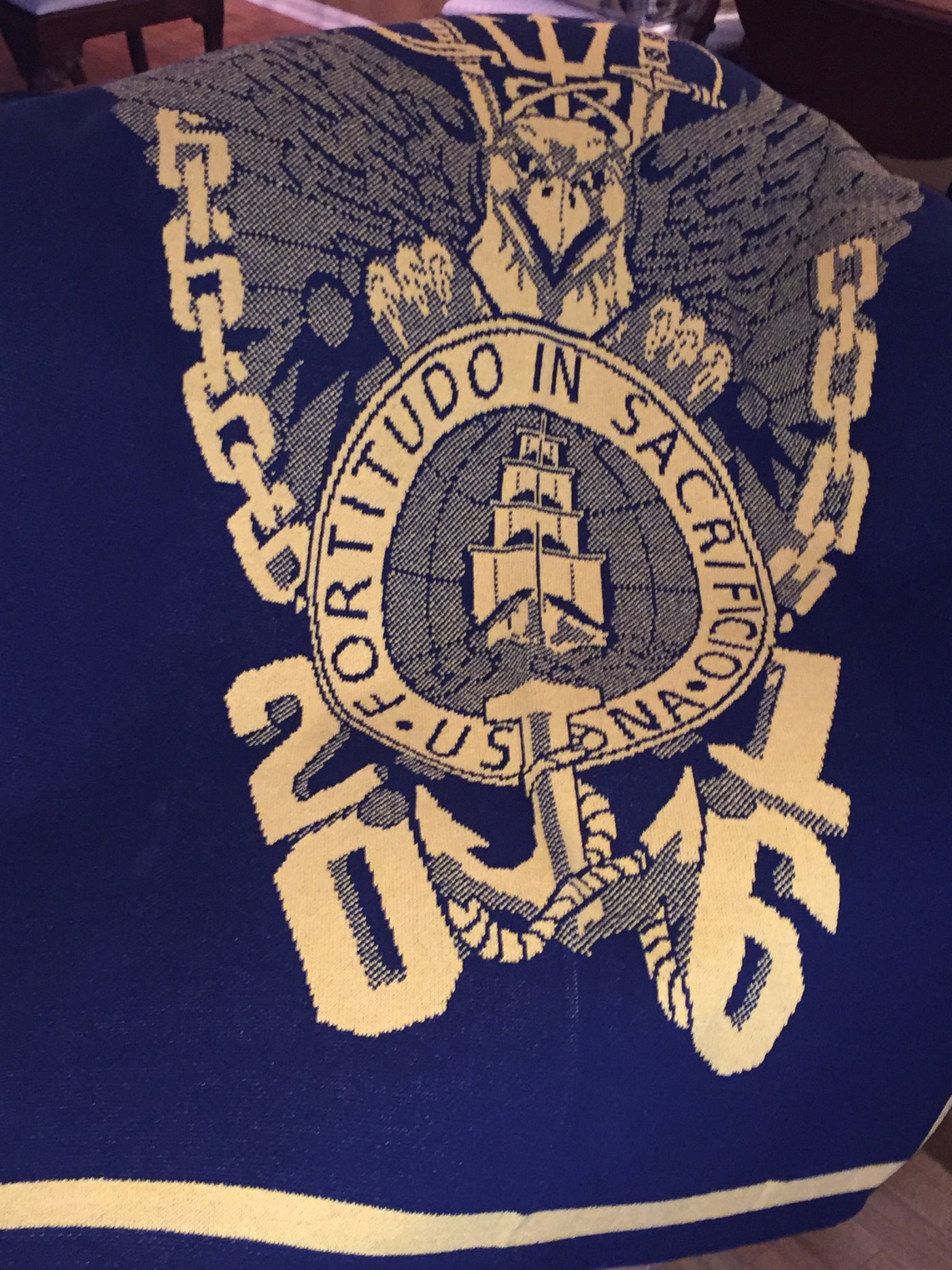 US Naval Academy Class of 2016 Seal Blanket
