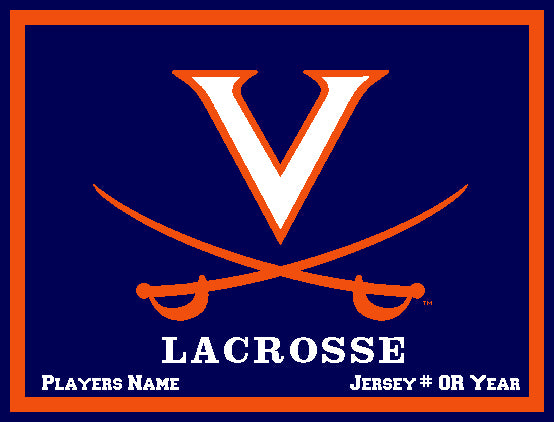 UVA Lacrosse Custom Navy Base Sable with Name and Number