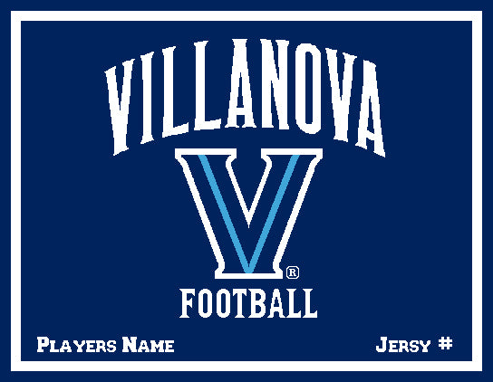 Villanova Football   60 x 50 Customized with Name & Number