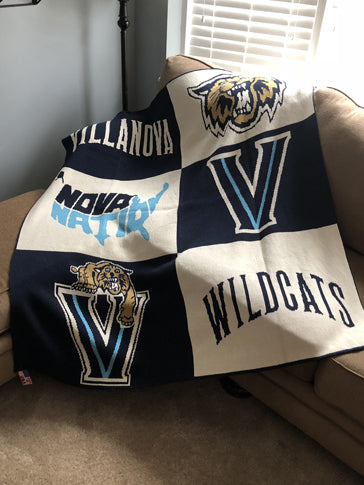 Villanova Multi Logo Dorm, Office, Alumni, Tailgate Blanket