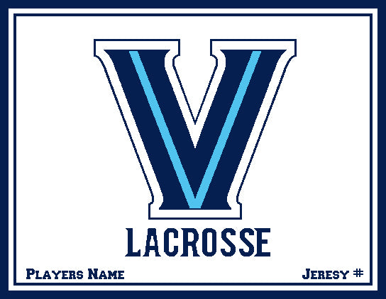 Villanova Women's Natural Base Lacrosse Customized with Name & Number