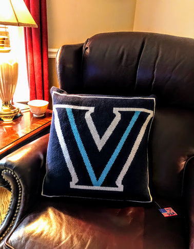 Villanova "V"  Pillow