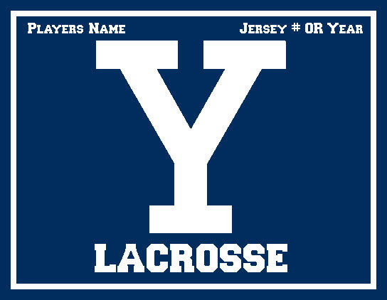 Yale Navy Base Lacrosse Customized with Name & Number or Year