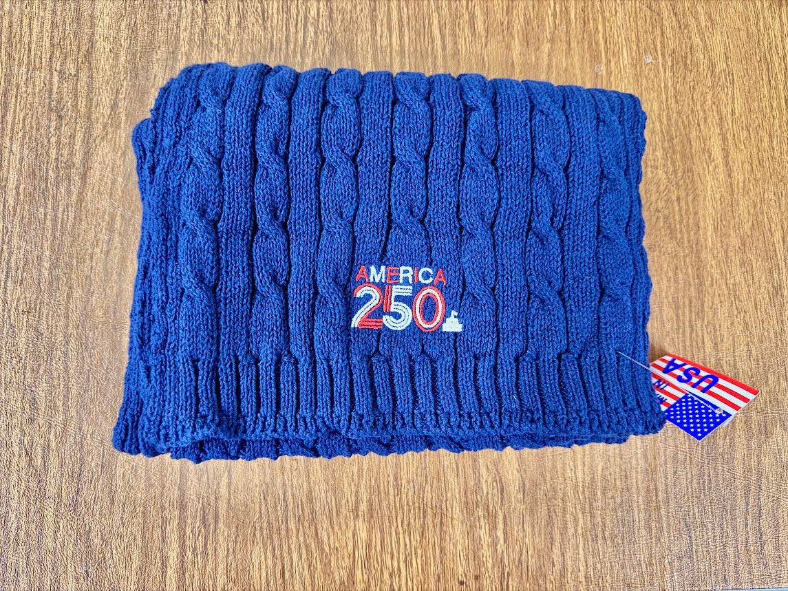 Union League 250 Navy Cable Scarf