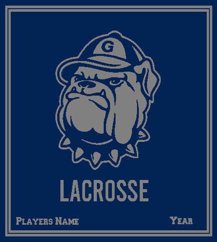 Georgetown  Bulldog Lacrosse Customized with Name & Year 60 x 50