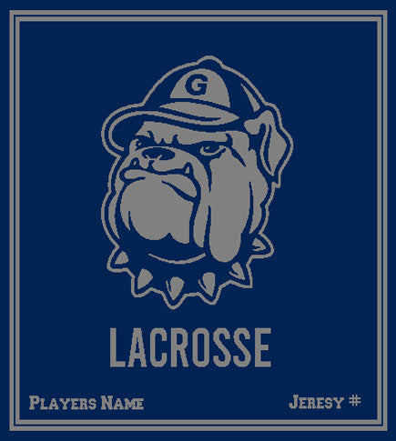 Georgetown Bulldog Lacrosse Customized with Name & Number 50 x 60