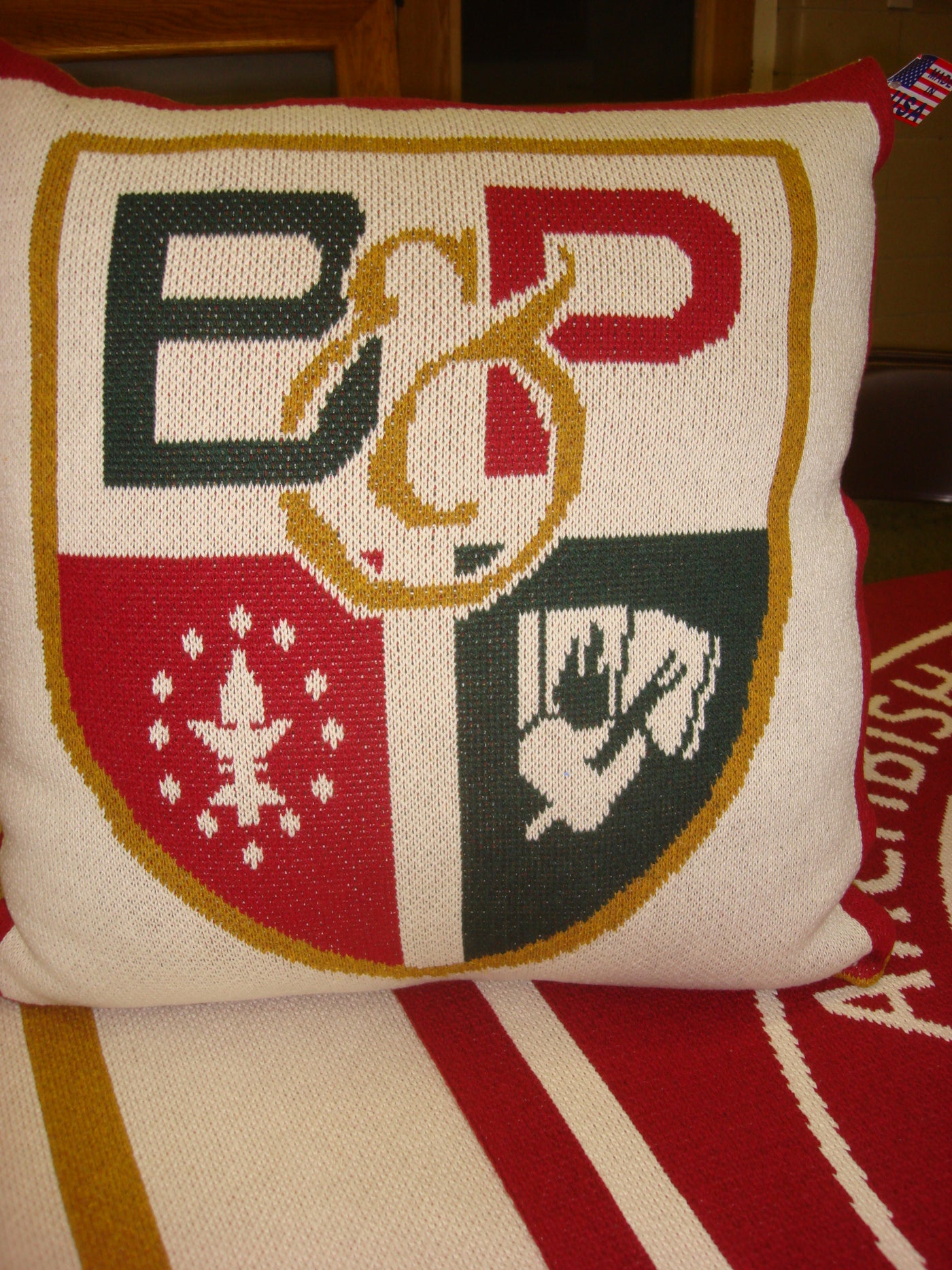 B&P Pillow Pomegranate Border