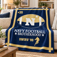 Navy Football Brotherhood Player Legacy Blanket
