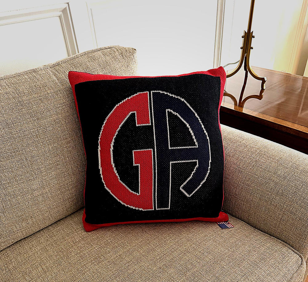 Germantown Academy Heritage Monogram Pillow