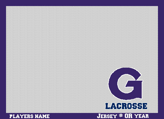 Georgetown Herringbone Lacrosse Customized with Name, # OR Year.