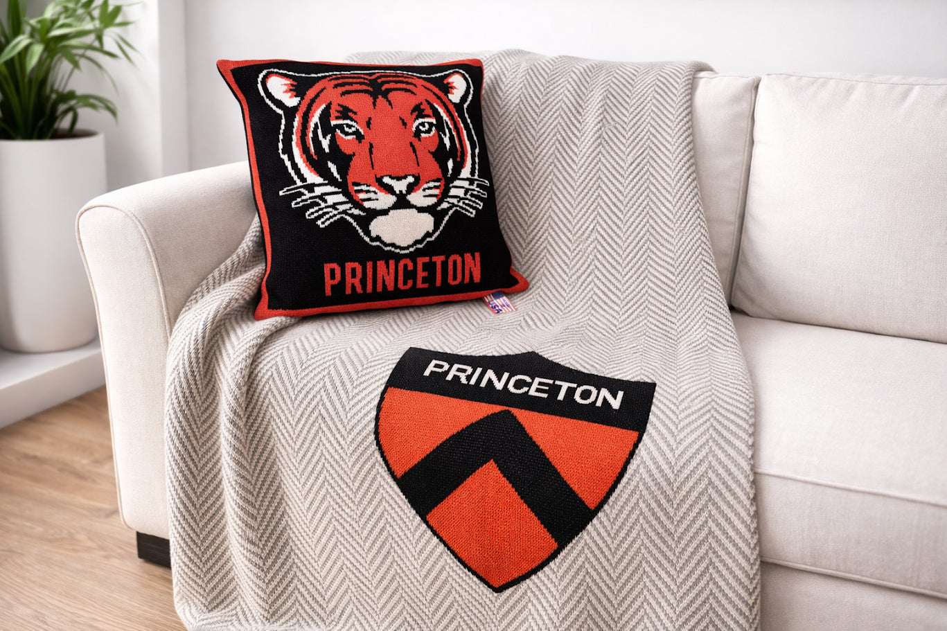 Princeton Herringbone Shield Blanket – 50" x 60"