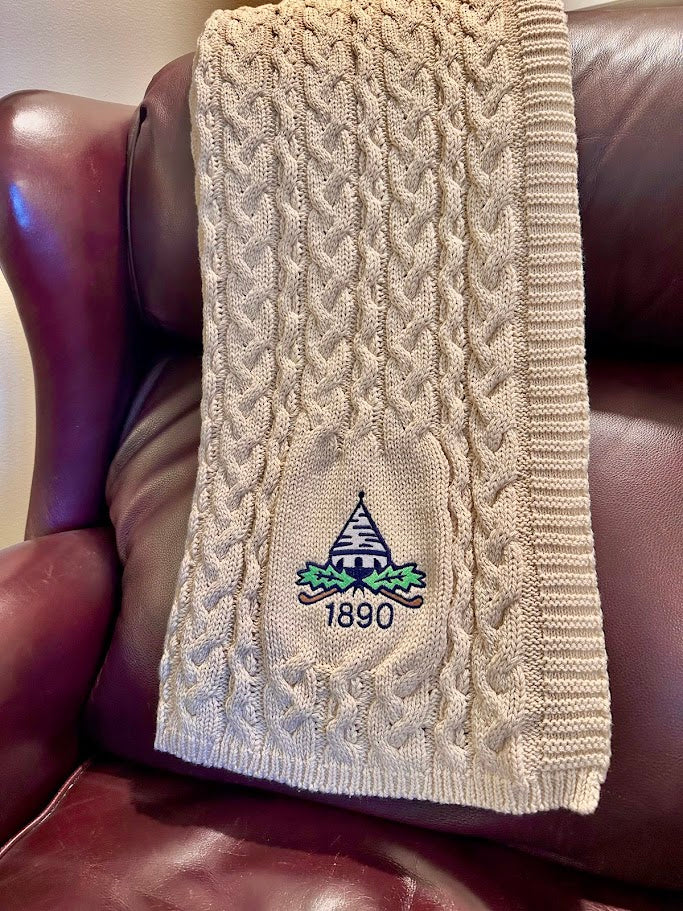 Ridgewood Country Club Natural Chunky Embroidered Cable