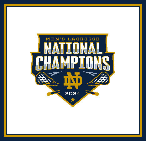 Notre Dame Men's Lacrosse  2024 National Champions Natural BASE 50 x 60