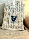 Villanova CABLE Embroidered "V" DANCE Blanket