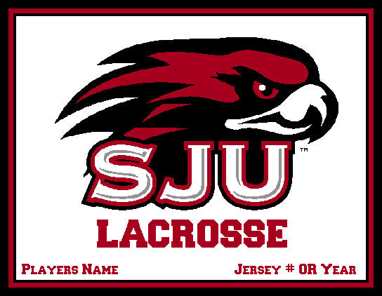 SJU Women's Natural Base Lacrosse with name & Number OR Year60 x 50