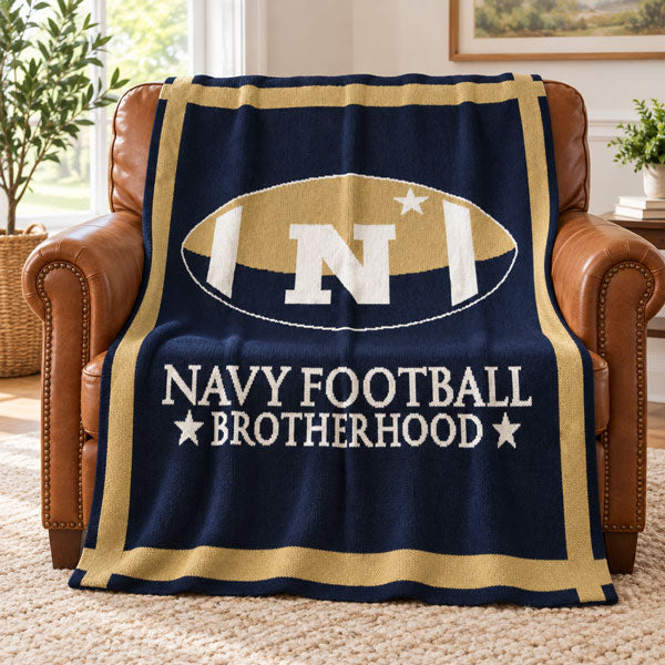 Navy Football Brotherhood Signature Blanket