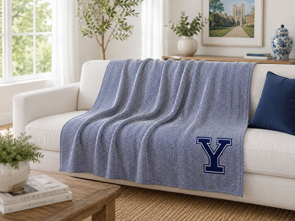 Yale Herringbone Heritage Blanket™