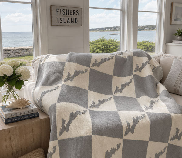 Fishers Island Checkerboard Light Grey