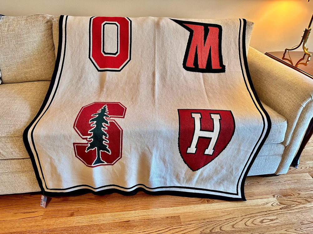 Custom College Blanket  OSU.Morgan.Stanford.Harvard