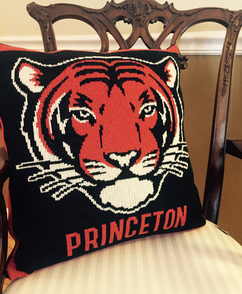Princeton Tiger Face Pillow