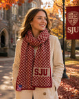 The Crimson Chevron Hawk Scarf