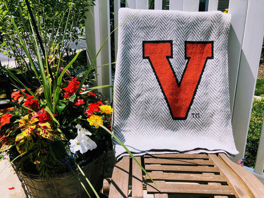 UVA Navy  V Herringbone