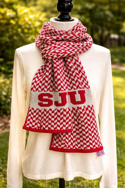 The Crimson Chevron Hawk Scarf