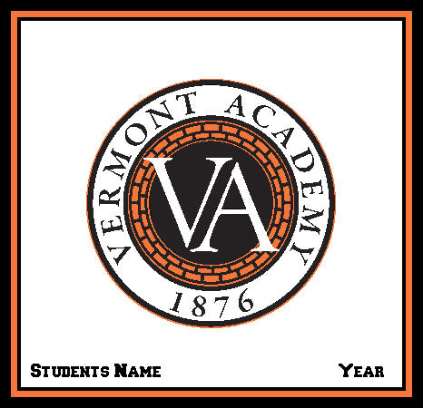 Vermont Academy blanket Customized  with your Name and Year