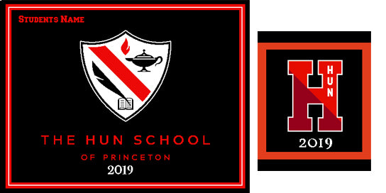 The Hun School of Princeton 2019 Blanket  with Name and Pillow