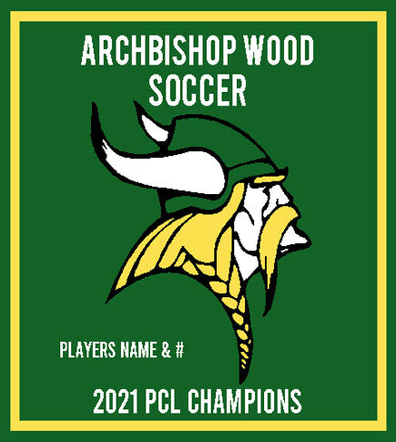 AB Wood Hunter Base PCL Soccer Champions Customized with your Name , Jersey #