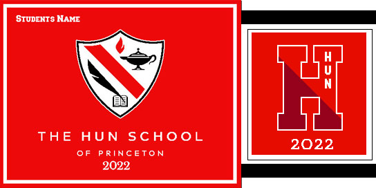 The Hun School of Princeton 2023 Blanket  with Name and  2023 Pillow