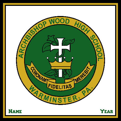 Archbishop Wood Seal Natural Base Customized with your Name & Year