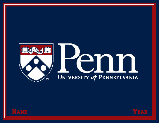 PENN Wordmark Customized with Name and Year Navy 60 x 50